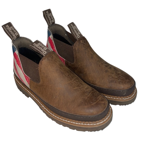 Georgia Boot Patriotic Romeo Shoes Mens 8 Womens 11 Red White Blue American Flag main image 6